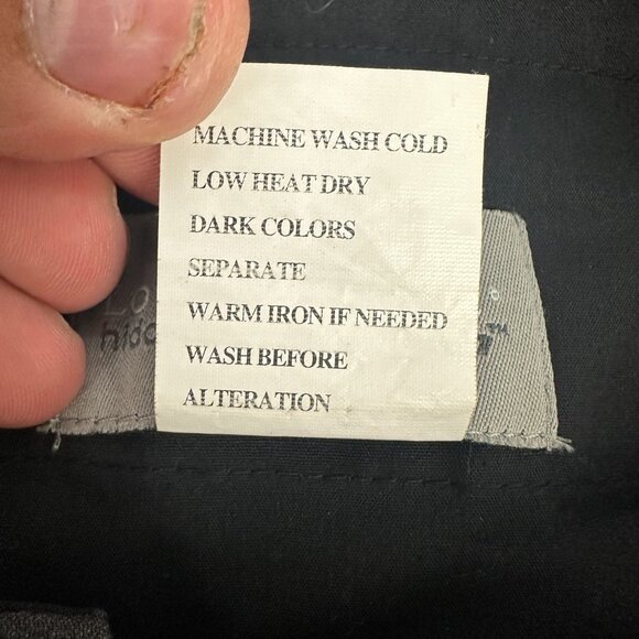 Louis Raphael Mens Hidden Extension Pleated Dress Pants 40X34 Stretch Black - Picture 4 of 4